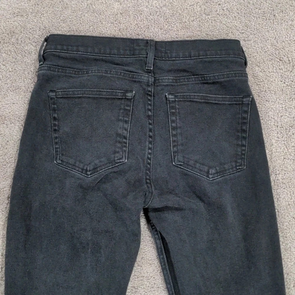 Everlane Black Washed Mid Rise Skinny Ankle Jeans Size 28 Tall - Picture 8 of 13